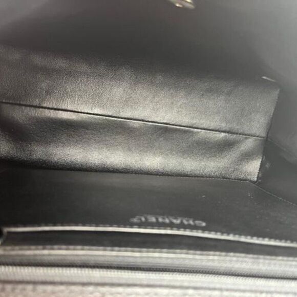 Chanel Caviar Leather Top Handle Flap Bag with SHW in Black - Picture 9 of 13